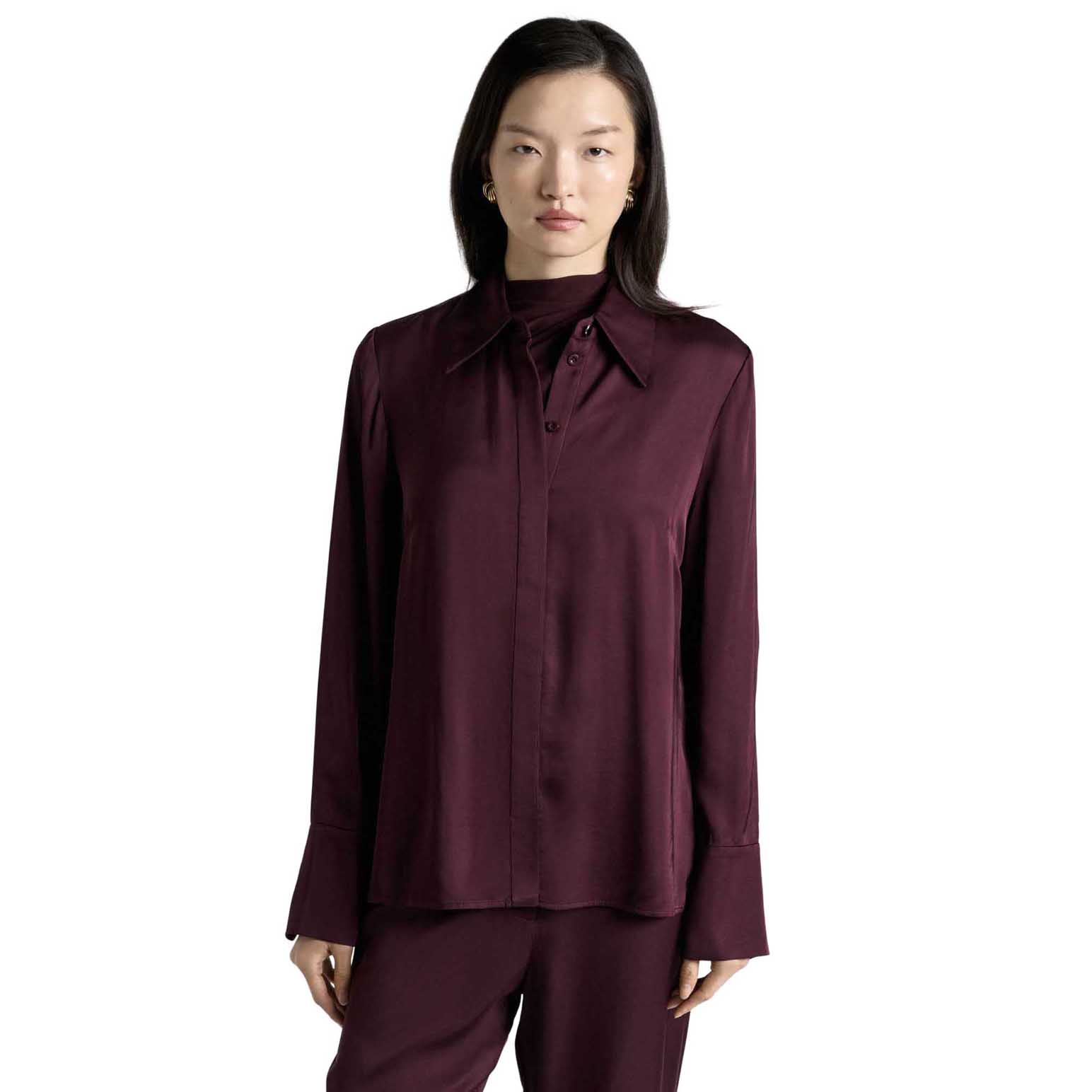 Cue Viscose Satin Shirt